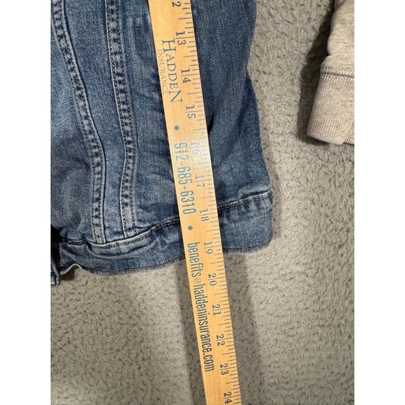 Levi's Jacket medium Blue Grey Hybrid Trucker Thumb Holes Casual - Picture 8 of 10